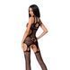 Бодістокінг Passion BS066 One Size, Black, комбінезон, імітація панчіх і пояса з гартерами PBS066B фото 2