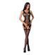 Бодістокінг Passion BS066 One Size, Black, комбінезон, імітація панчіх і пояса з гартерами PBS066B фото 3