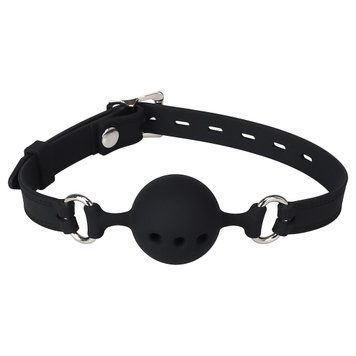 Кляп EROSPACE Wild Play Mouth Gag With Silicone Ball C14, силіконовий, чорний 39-70224 фото