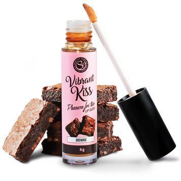 Блеск для губ с эффектом вибрации Secret Play Vibrant Kiss, со вкусом брауни, 7 г 37-3655 фото