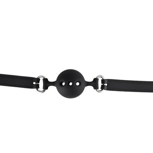 Кляп EROSPACE Wild Play Mouth Gag With Silicone Ball C14, силиконовый, чёрный 39-70224 фото