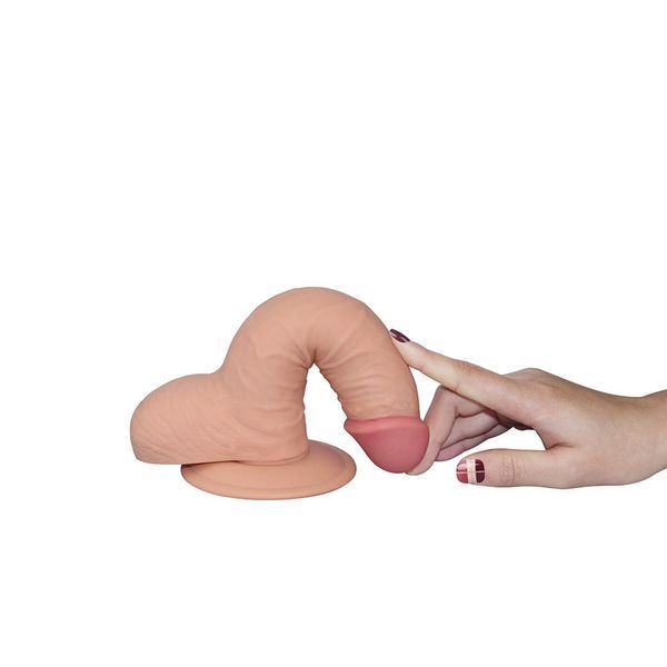 Фалоімітатор LOVETOYS The Ultra Soft Dude, з мошонкою, тілесний, 7.5" / 19 см 66-LV1084 фото
